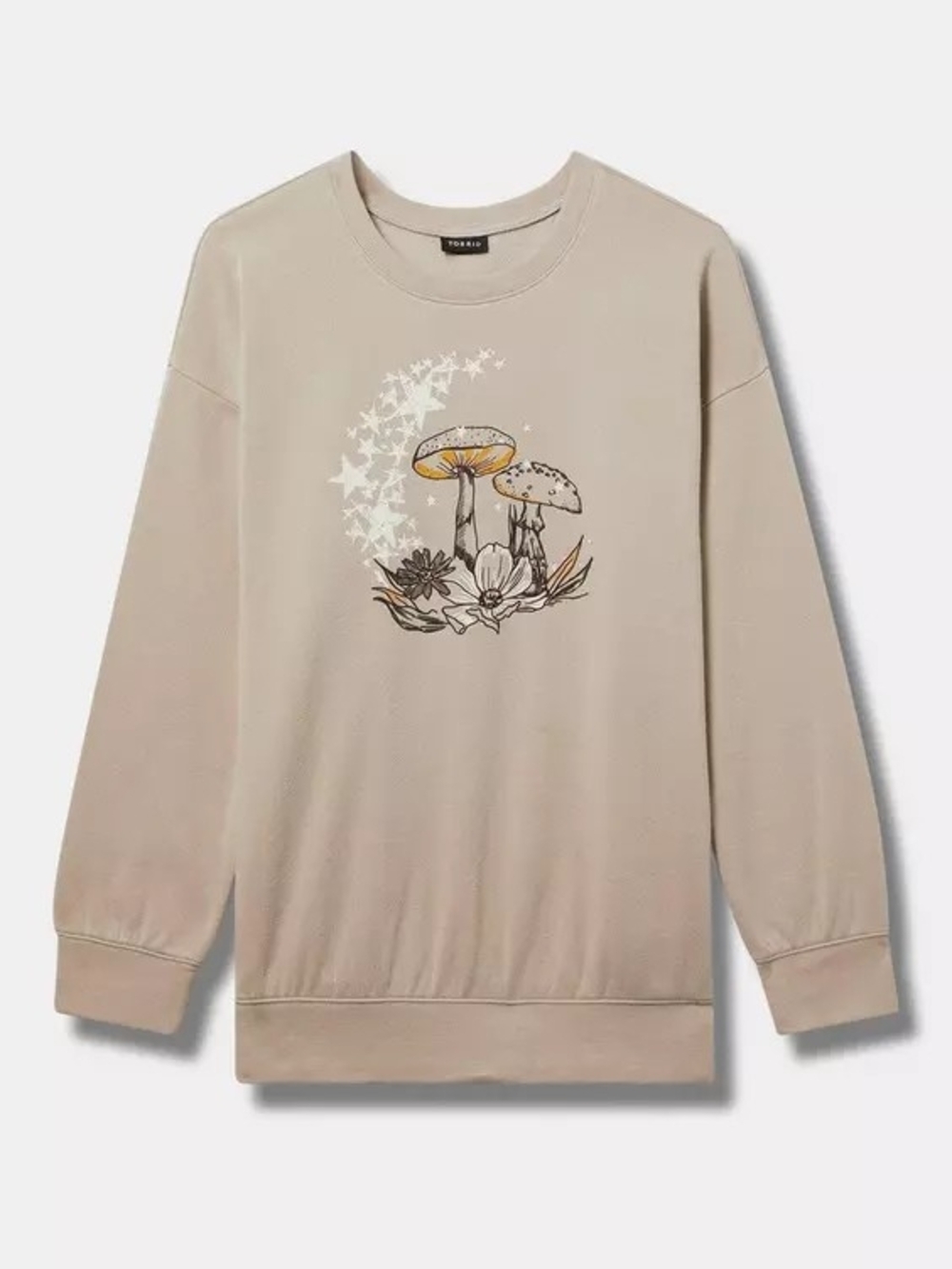 torrid Beige Mushroom & Star Graphic Crewneck